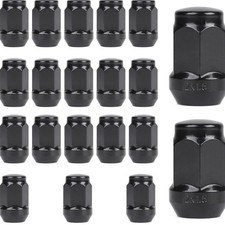 Radmuttern M12 x 1,5 20 Stück Kegelbund 60° SW 19mm schwarz kompatibel Fahrzeug