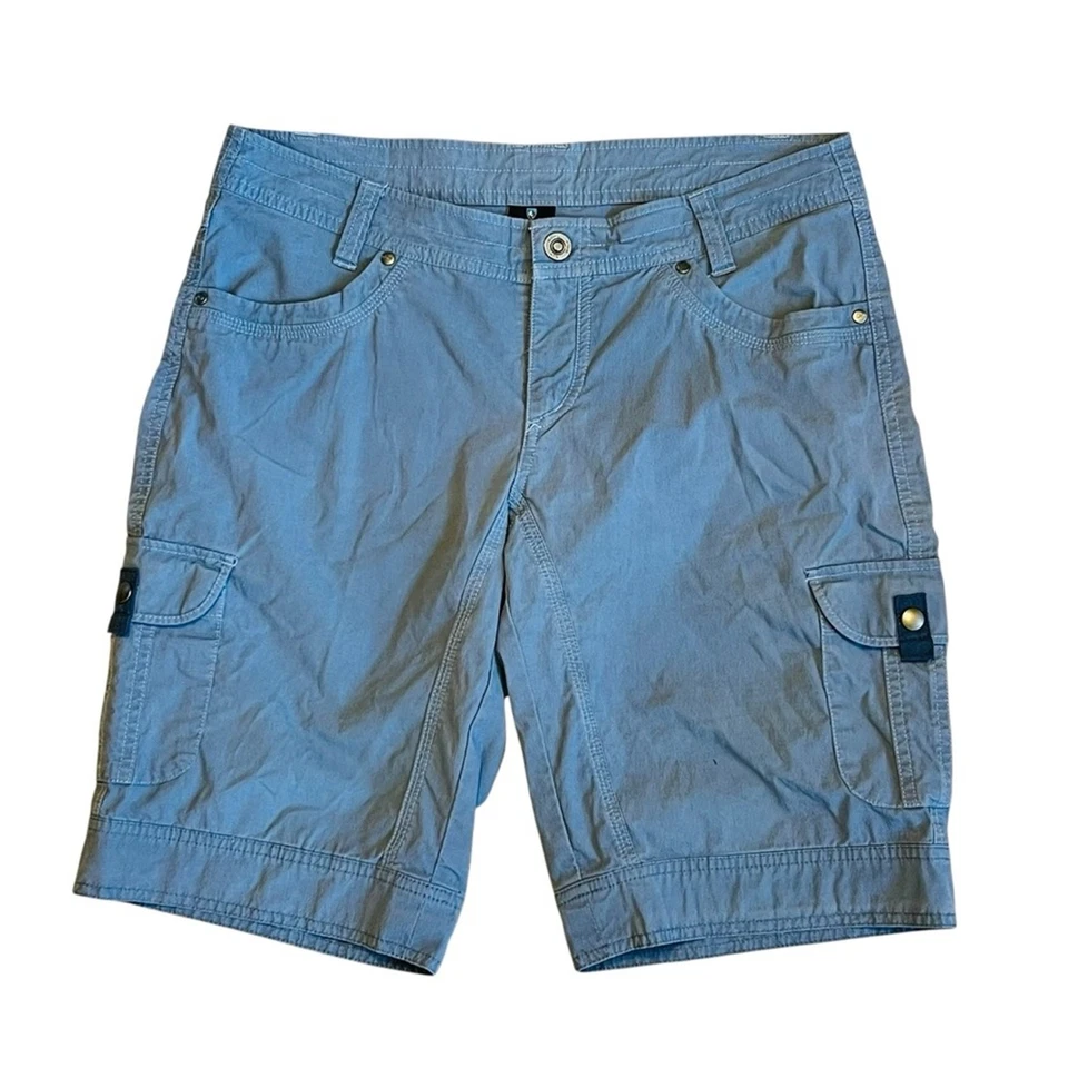 Kuhl女式10金属蓝色飞溅11英寸工装短裤户外远足弹力棉 — 第 2/4 张图片