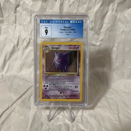 Pokémon TCG 1999 Gengar Fossil Holo Rare Card 5/62 PSA 9 Mint RARE LOW POP