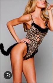 Victoria's Secret Sexy Little Things Kitty Costume Lingerie Medium NEW - READ