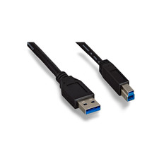 3ft USB 3.0 SuperSpeed Type A to Type B Cable - Black