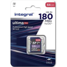 Integral 64GB UltimaPRO V30 4K SD Card (SDXC) UHS-I U3 - 180MB/s