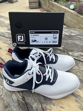 New Footjoy Versafit Golf Shoes, White/Navy/White, UK 11