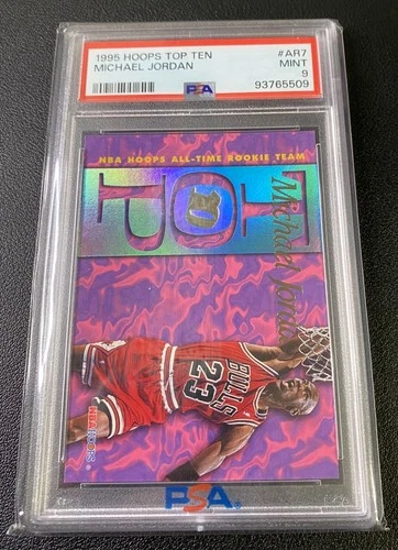 1995 HOOPS TOP TEN MICHAEL JORDAN #AR7 PSA 9 MINT SICK CARD 📈