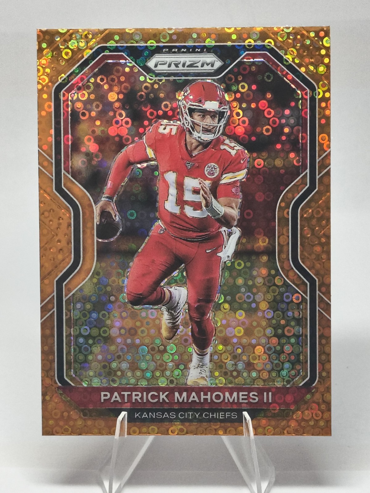 2020 Panini Prizm - Orange Disco Prizm #124 Patrick Mahomes II