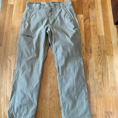 Men’s Eddie Bauer Rainier Tan Fleece-Lined Stretch Water Resistant Pants 32x30 - Image 1 of 4