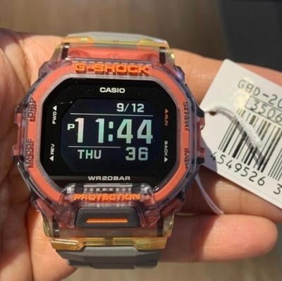 CASIO G-SHOCK GBD-200SM-1A5 BLUETOOTH SMART ORANGE  GRAY DIGITAL WATCH NEW