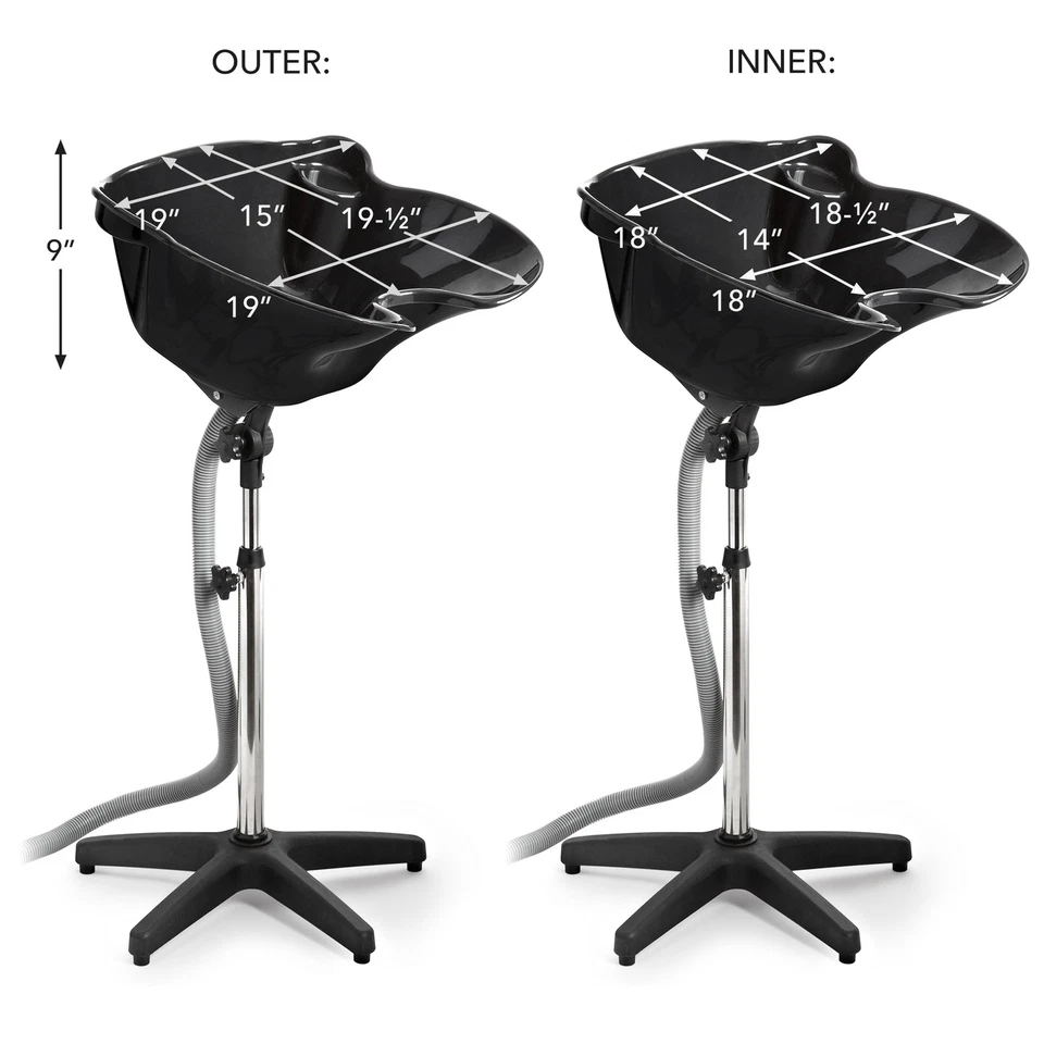 OPEN BOX - Hair Salon Adjustable Portable Shampoo Basin - Image 4 of 4