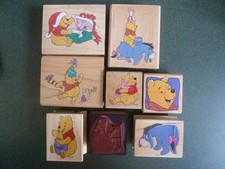 Rubber Stamps Lot of 8 Winnie The Pooh Classic Disney Piglet Christopher Robin