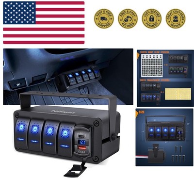 Multi-Function 4 Gang Switch Box with Waterproof Aluminum Design & USB Charging