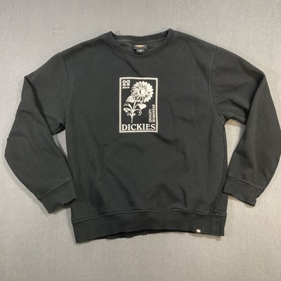 Dickies Sweatshirt Men's Large Black White Graphic Crewneck Pullover Skate
