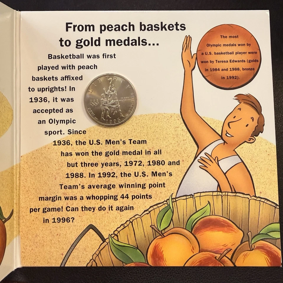 Young Collector's Edition US Olympic Basketball Half Dollar Coin VIN4 - Image 3 of 3