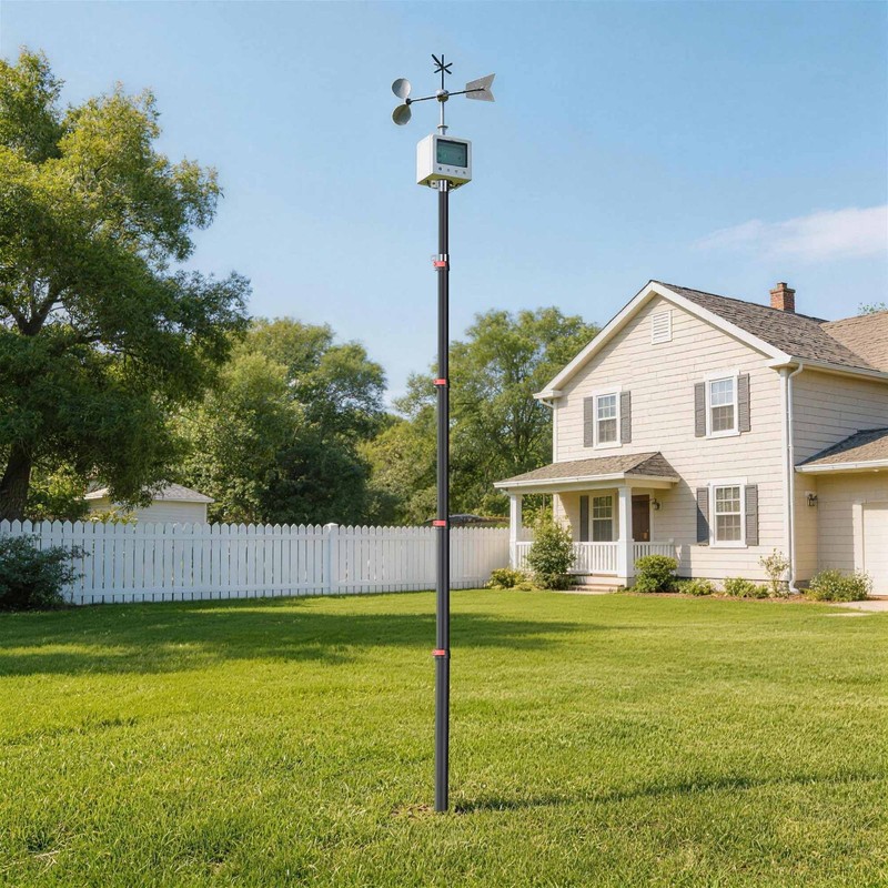AplusChoice EZ GO 14FT Aluminum Telescoping Antenna Mast with Carry Bag, Black