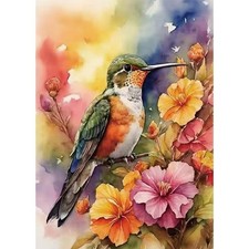 Hummingbird Diamond Painting Kits for Adults, Diamond Art Kits for Beginners, 5