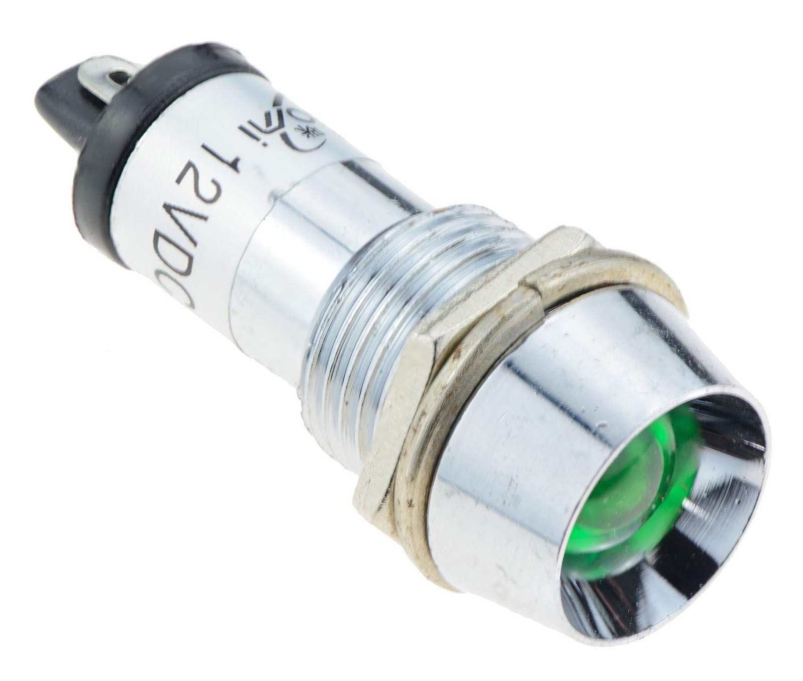 Green LED 12mm Pilot Panel Indicator Light 12V