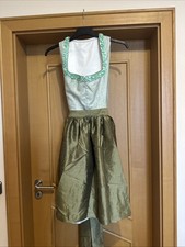 Tracht Dirndlkleid mit Schürze - Hellgrün/Olive- Gr. 38, Neu, Ungetragen