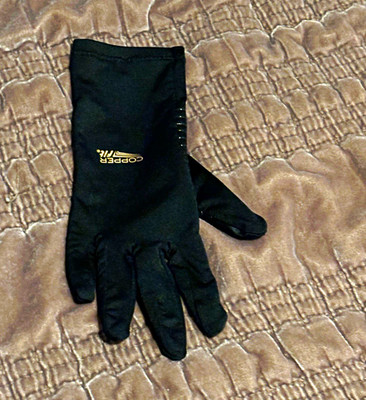 Copper Fit Women's Wrist-Length Gloves Black One Size Fabric Solid Logo
