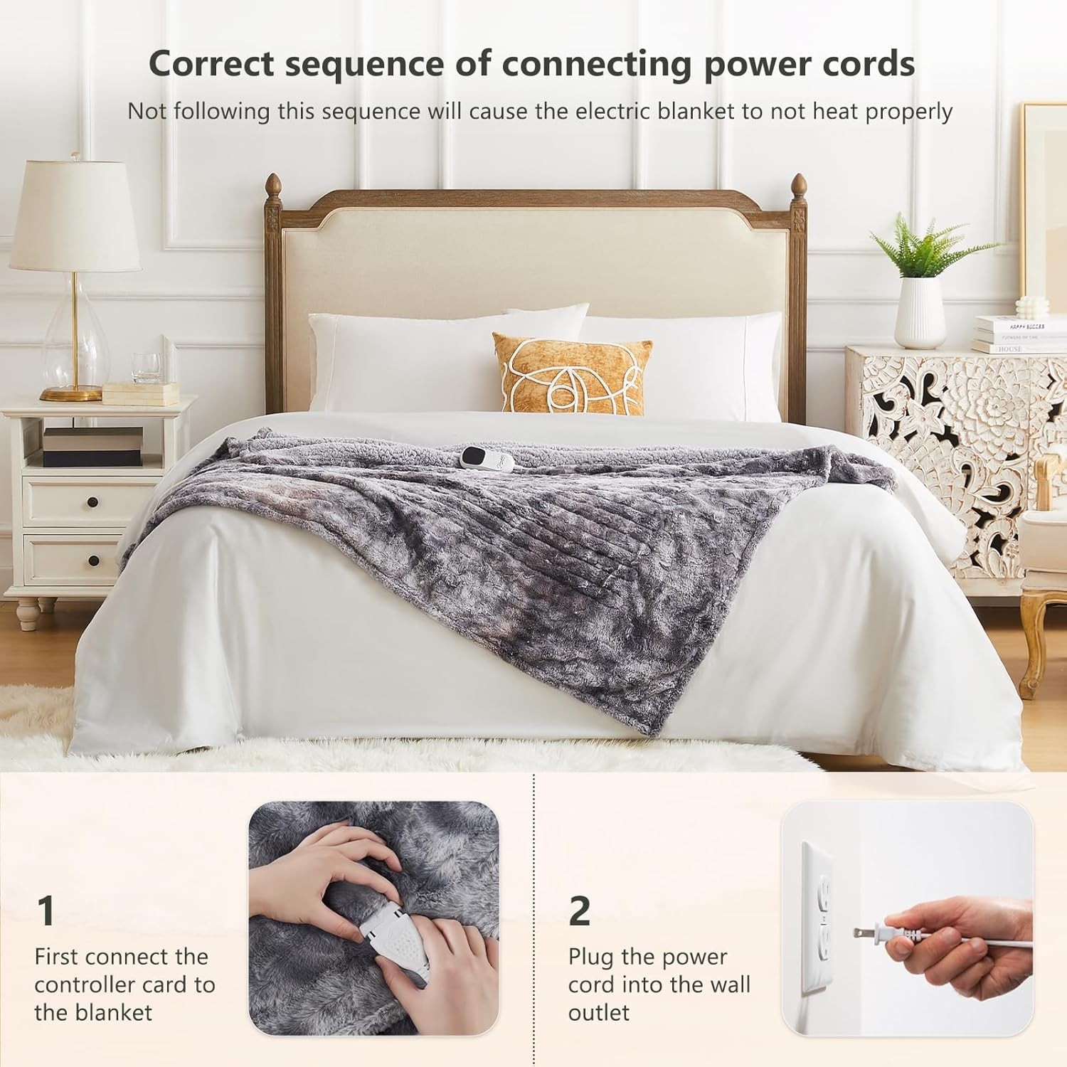 Homemate Heated Blanket Electric Throw Heating Blanket Throw 1