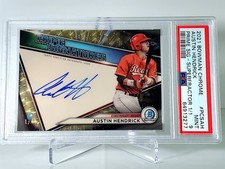 2021 Bowman Chrome 1/1 Superfractor Austin Hendrick Rookie Auto Autograph PSA 9