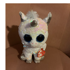 Ty Beanie Boos Diamond Unicorn Sequin Plush with Heart Tag, 2020