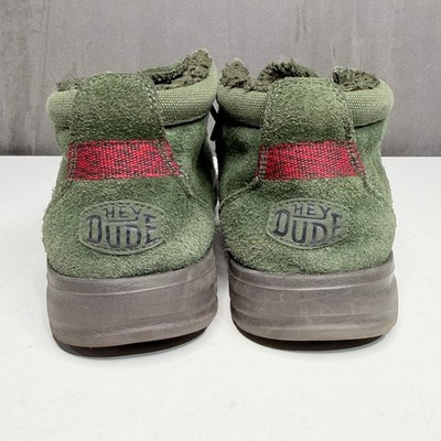 Hey Dude Shoes Wally Mid GripR Warmth Mens Size 7 Olive  display picture 1