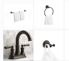BATHROOM FAUCET,ROBE HOOK, TOWEL BAR,TOWEL RING IN OIL RUBBED BRONZE YOUR CHOICE