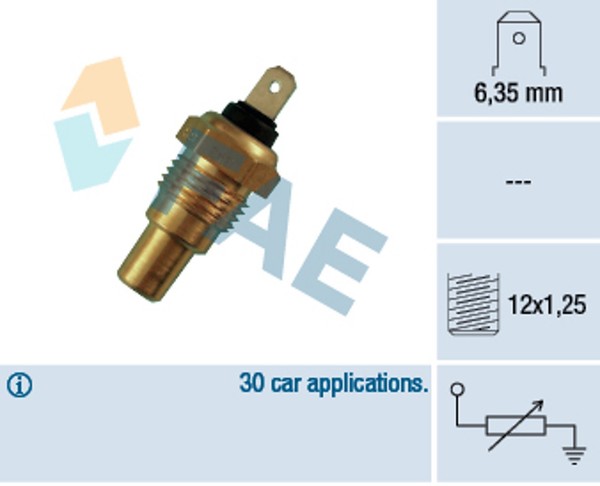 FAE KüHlmittel Wasser Temperatur Sensor 31680 FüR Nissan Primera P11 Almera Tino-image