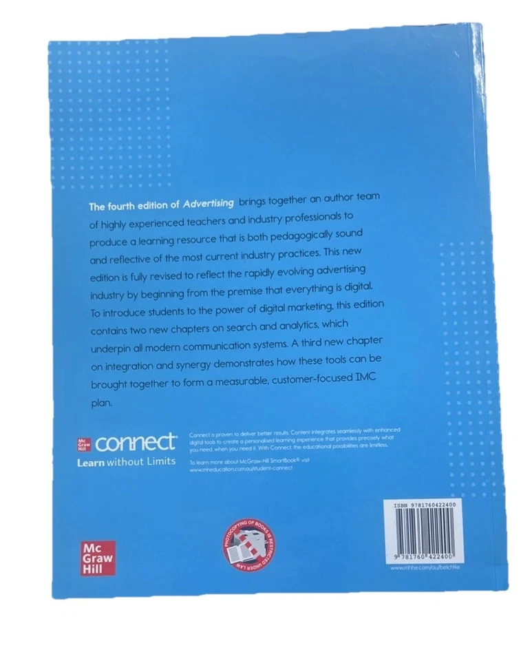McGraw Hill Advertising Textbook 4th Edition Paperback Like New - Image 4 of 4