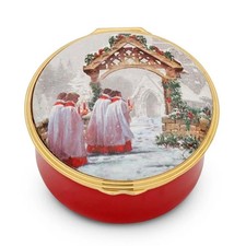 NEW -  Halcyon Days "O Come All Ye Faithful - Christmas Morning" Musical Box