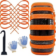 12 chaînes à neige génériques d'urgence pour pneus de camionnettes et