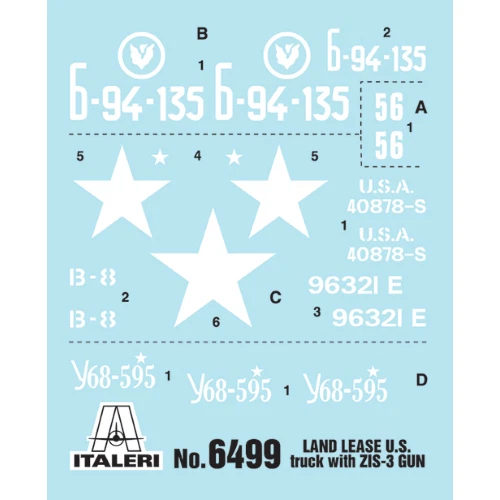LENS LEASE U.S.TRUCK W/ZIS-3 GUN KIT 1:35 Italeri Kit Mezzi Militari Nouveau mod - Photo 3/4