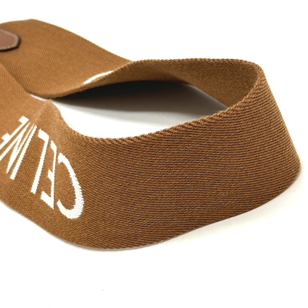 CELINE ブラウンレザーベルト LOGOロゴ CELINE ブラウンレザーベルト LOGOロゴ CELINE ブラウンレザーベルト