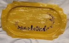 Windsor Arch Ameritch Yellow Vanity Tray Vintage Floral