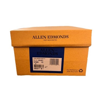 Allen Edmonds Siena Brown Leather Brogue Oxford Almond Toe 8.5 D