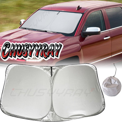 For Silverado 1500 Foldable SUV Car Windshield Sun Visor Shade Cover UV Block