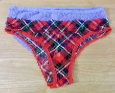 VICTORIA 'S SECRET BIKINI PANTIES - 2 PAIRS - LACE TRIM - SIZE LARGE