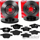 BREMBO Disques de Frein + Revêtements Avant + Arrière Convient pour Ford Focus