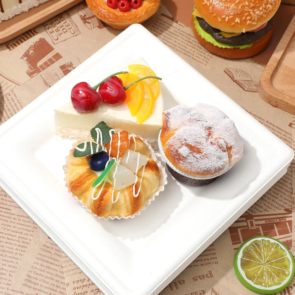  50 Pcs Camping Ess Geschirr Quadratische Platten Abendablage Desserttabletts - Bild 2 von 4