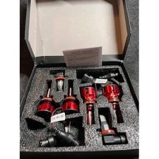 LED Headlight Bulbs Kit Red Automotive Lighting