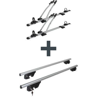 Dachträger + Fahrradträger für 2 Fahrräder - für Toyota Landcruiser Typ J25 Kit