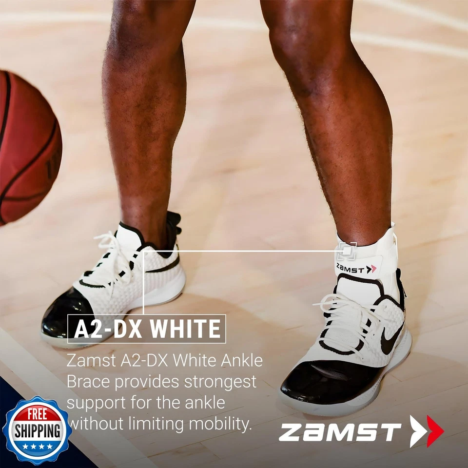 Tobillera Zamst A2-DX blanca para deportes - Soporte de tobillo deportivo transpirable para Foto 2 de 4