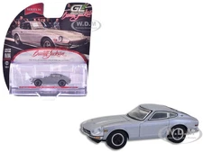 1970 DATSUN 240Z SILVER 1/64 DIECAST MODEL CAR BY GREENLIGHT 37330 D