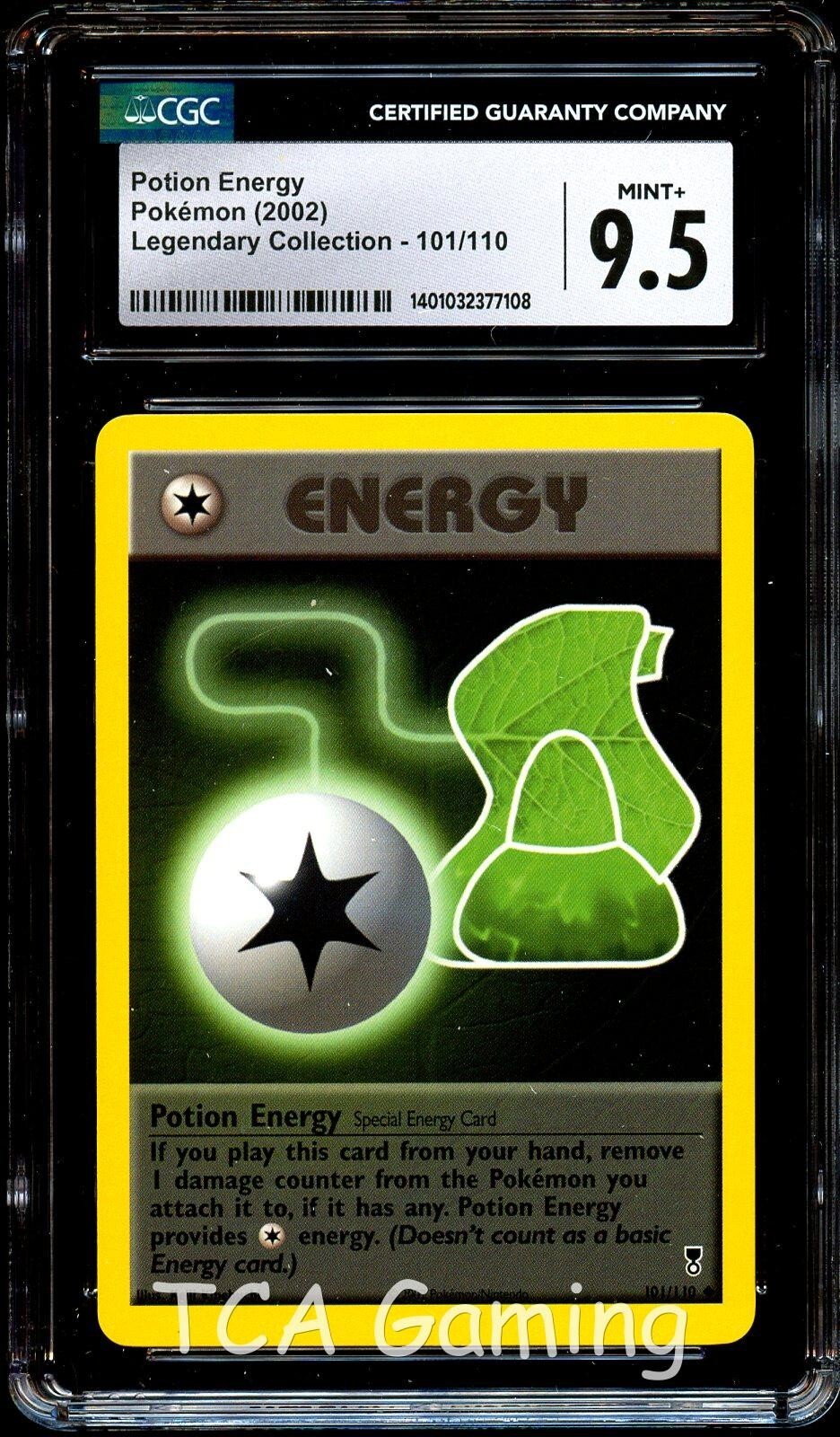 CGC 9.5 MINT+ Potion Energy 101/110 Legendary Collection Pokemon Card 108