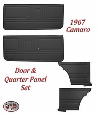 1967 Camaro -coupe Door Quarter Panel Set - Silver Series By Tmi - Black