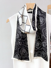 100 Mulberry Silk Scarf 150X16CM Women's Long Double sided Printed Scarf NEW