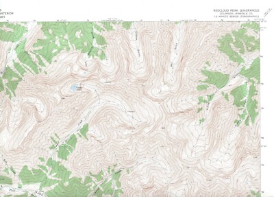 Redcloud Peak, Colorado 1964 Vintage USGS Topo Map 7.5 Quadrangle Topographic