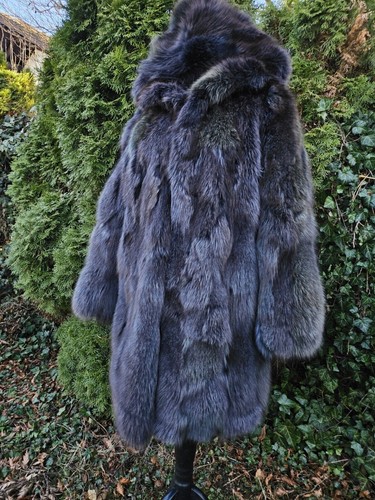 echt pelz, fuchs jacke,pelzjacke,pelzmantel,jacke,silberfuchs,Gr.38-40 - Bild 2 von 6