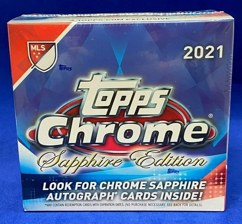 2021 Topps Chrome Major League SOCCER MLS Sapphire Factory Sealed Hobby Box