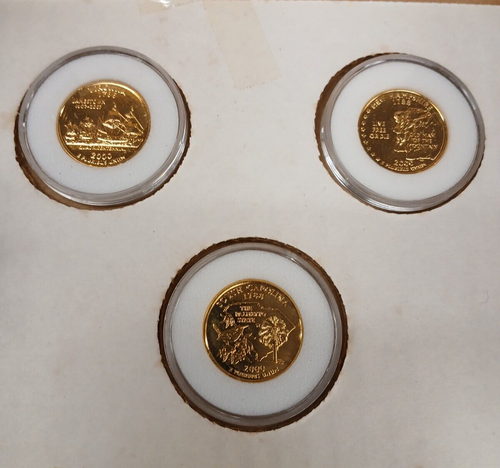 Statehood Quarter dollars 24k gold plated Edition W/COA TP-5885 - 第 1/2 張圖片