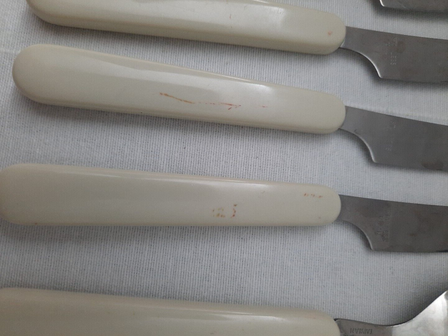 Vintage 38 Piece Lot Christmas Teddy Bears Stainless Flatware w/ Plastic Handles